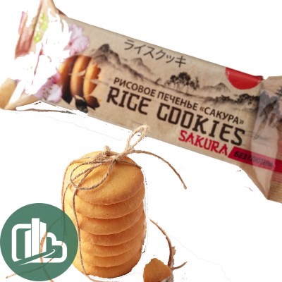 Печенье рисовое сакура Rice Cookies 120гр 1/21