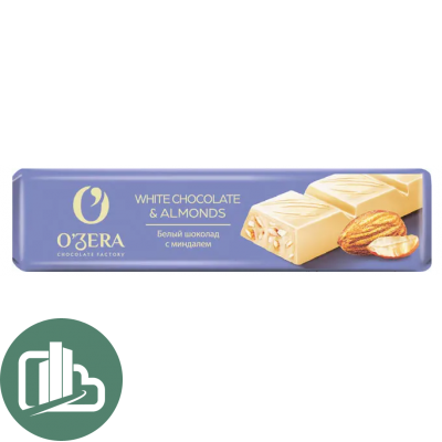 Яшкино Шоколад молочный OZera White Almonds 45гр 1/30