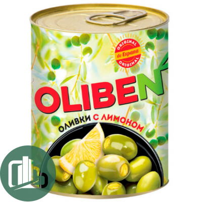 OLIBEN Оливки с лимоном 290мл ж/б 1/12 МТ009