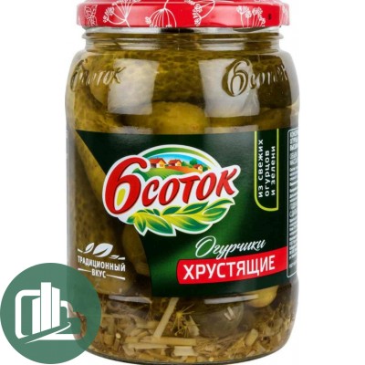 6 Соток Огурчики Хрустящие 720мл 1/6 