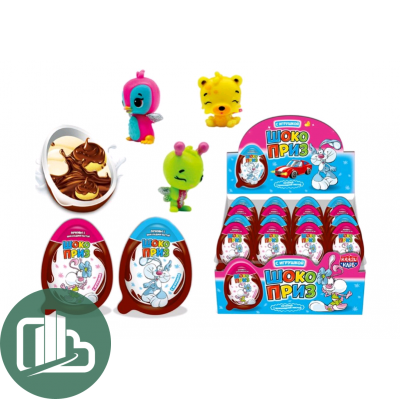 Печенье с шок пастой и игрушки ШОКОПРИЗ Заяц 15гр 1/24 (12)