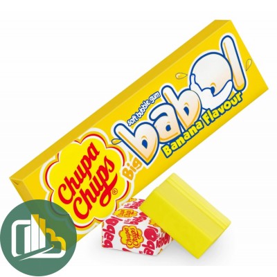Чупа-Чупс Жев/резинка Биг Бабол 21гр Банан 1/24 (16)
