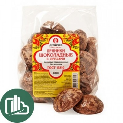 Пряники Шоколадные с орех 400гр 1/14 (Щекино, Демичев)