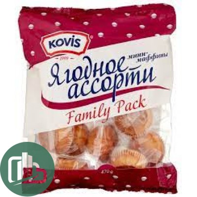 Кекс Мини-Маффины с фрукт-ягодн. начинкой вишня 470гр 1/6