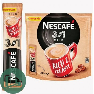 Нескафе 3 в 1 20 гр. мягкий, 1/20 (20)
