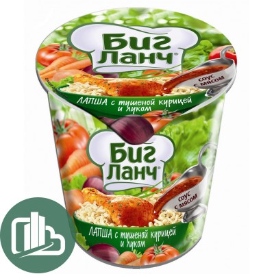 Биг Ланч 65гр лапша в ст Курица 1/24