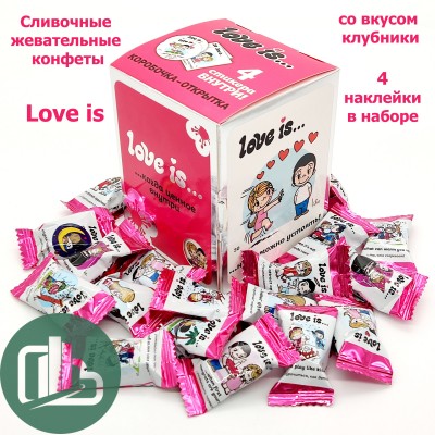 Жев/кон LOVE-IS 85г 1/24 Клубника 