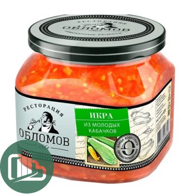 Ресторация Обломов Икра из Кабаччков 320гр 1/6