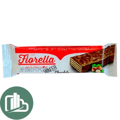 Вафли Fiorella в молочном шоколаде с ореховым кремом 30гр 1/24