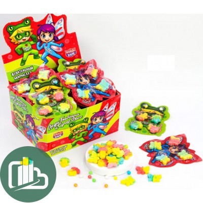 Жевательный мармелад Леди бабочка и Супер фрог 9гр 1/30