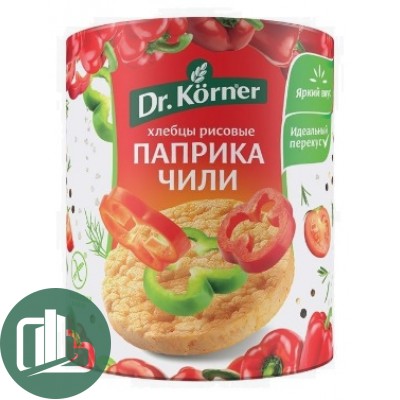 Хлебцы Dr Korner рисовые спаприкой и чили 80гр 1/10