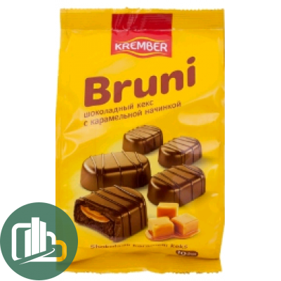 Bruni кекс газированный с шок.начинкой 190гр 1/18