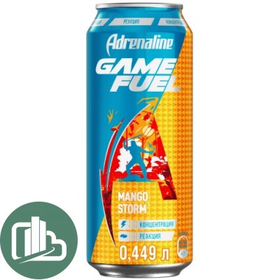 Адреналин Раш 0,449л GAME FUEL Манго 1/12