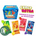 Карамель на палочке Супер Пятка с кис.пудрой 10г 1/48 (12)