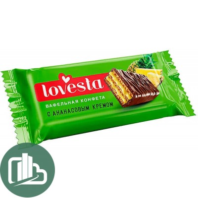 Яшкино Конфеты вафельные глазир. Ловеста ананас 1,5кг