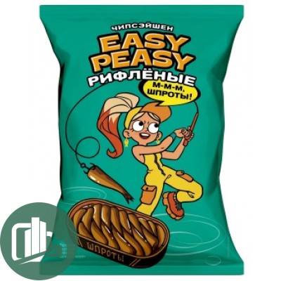 Картофель хрустящий EASY PEASY Рифленые со вкусом Шпрот 50гр 1/24