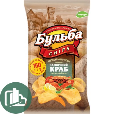 Бульба Чипсы 150гр Краб 1/16