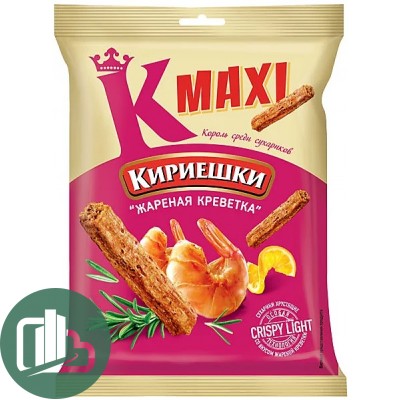 Яшкино Кириешки Maxi 60гр Жареная креветка 1/40