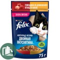 FELIX 75г Двойная Вкуснятина в желе Говядина/птица 1/26