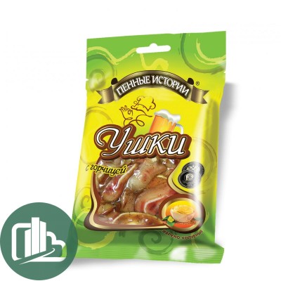 Свиные уши с горчицей 100гр 1/25 Пивные Радости
