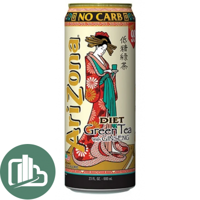 Напиток Arizona 650мл 1/24 Ginseng Green Tea DIET