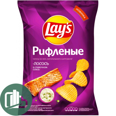 Лейс 140гр Рифленый Лосось в сливичном соусе 1/19