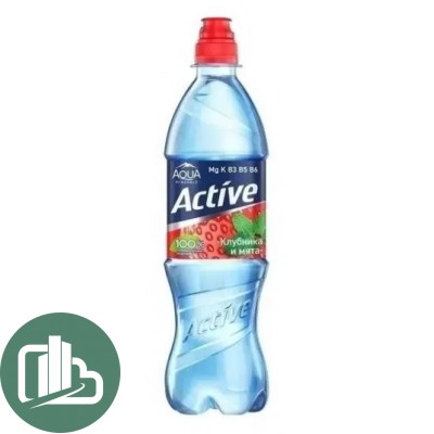 Аква актив Клубника и мята. 0,5л 1/12 (90)