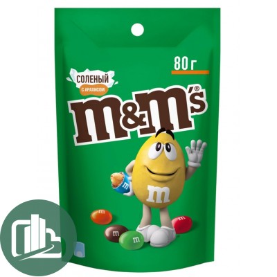 М&M солёный с арахисом 80г 1/28 зелёный