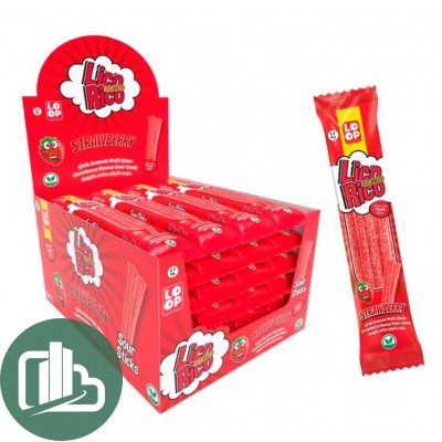 ВК Жевательный мармелад 30гр Карандаш со вкусом клубники 1/24 (8) Lico Rico