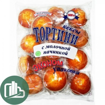 Тортини кекс 500 гр. Молочная начинка 1/7 Махариши