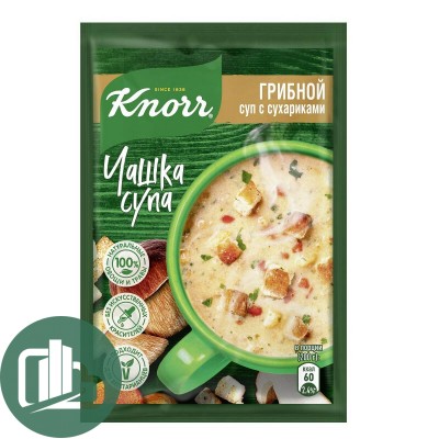 Кнорр чашка супа грибной 15,5гр 1/30