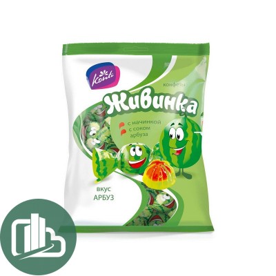 Конфеты Живинка 250гр арбуз 1/18