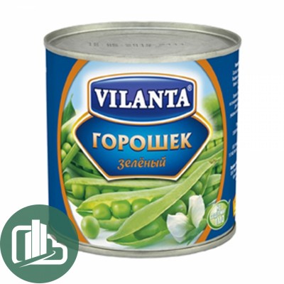 Дядя Ваня VILANTA горошек зелёный ж/б 400гр 1/12