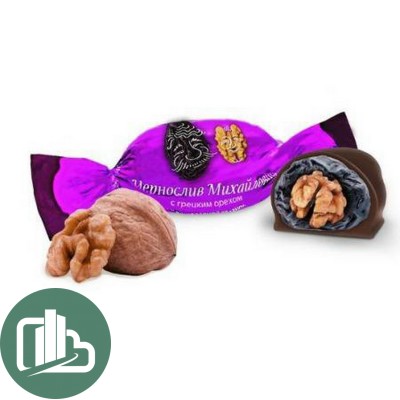 Яшкино Конфеты Чернослив Михайлович с грец.орех 500гр 1/10