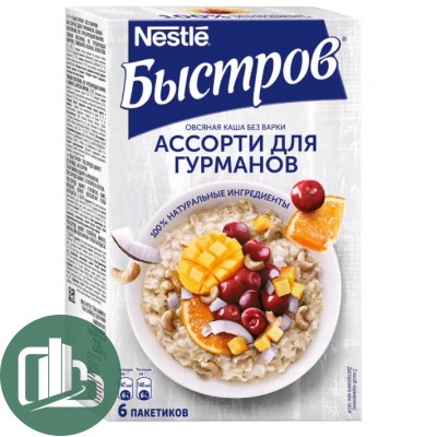 Нестле Быстров каша ассорти для Гурманов вишня и манго 228гр 1/8