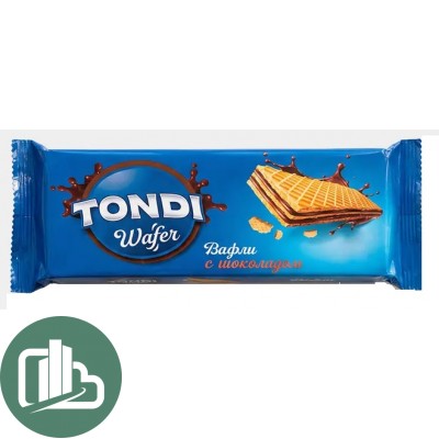 Яшкино вафли 167гр TONDI Шоколадные 1/24