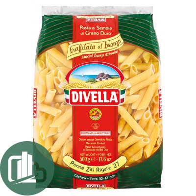 Divella пенни зити ригате бронза 500гр 1/24 N27BZ