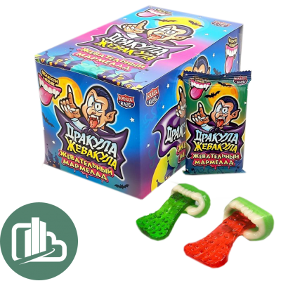 КАНДИ КЛАБ Жевательный мармелад 9гр Дракула Жевакула 1/30 (12)