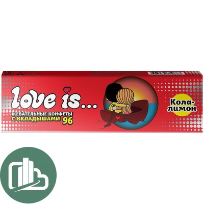 Жев/конфеты LOVE IS 20гр Кола/лимон 1/24 (12)