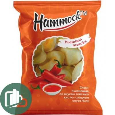 Снеки пшеничные со вкусом тайского кисло-сладкого соуса чили 70гр 1/18