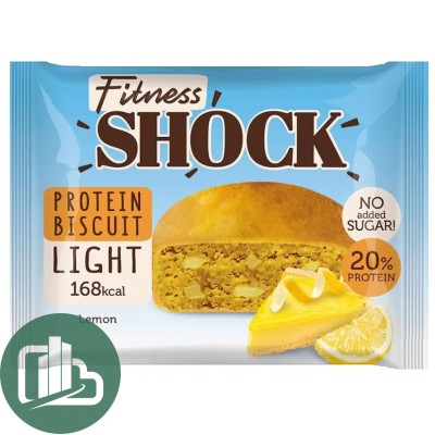 Протеиновый батончик Shok 40гр Бисквит Лимон 1/10