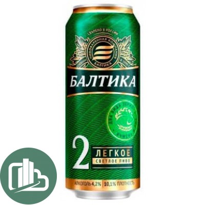 Балтика пиво №2  0,45л ж/б Легкое 1/24