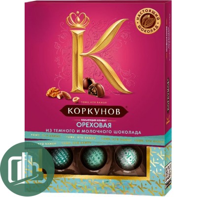 Коркунов 110гр из тёмного шоколада с орехами 1/10