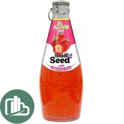Нектар 30% Aziano Клубника с семенами базилика 290мл 1/24 Strawberry Juice with Basil Seed Drink