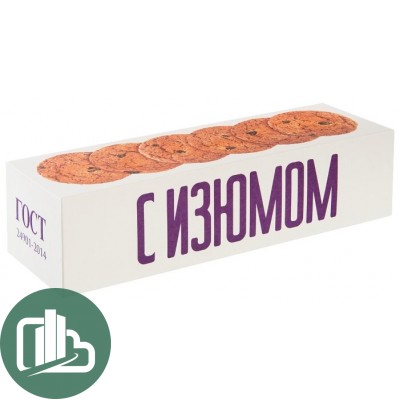 Печенье Овсяное Картон Классическое с изюмом 250гр 1/12 (Полёт)
