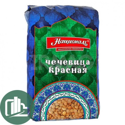 Националь чечевица красная 450гр 1/6