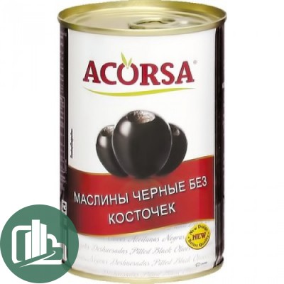 Маслины АКОРСА б/к ж/б 425гр 1/12