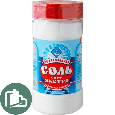 Соль Экстра йодированная 500гр 1/10 пэт/банка
