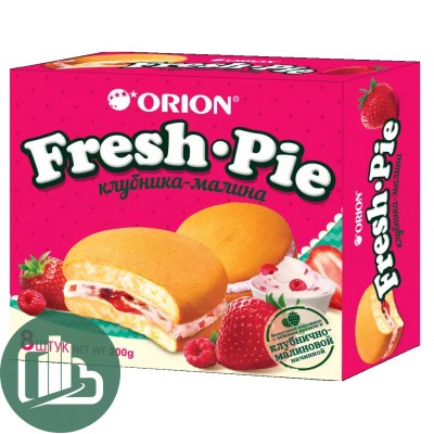 Чоко-Пай-8 ОРИОН 200гр Fresh-Pie 1/12 Клубника