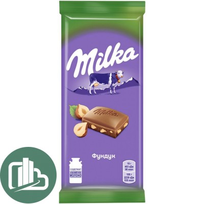 Милка 90грДробленный фундук 1/24